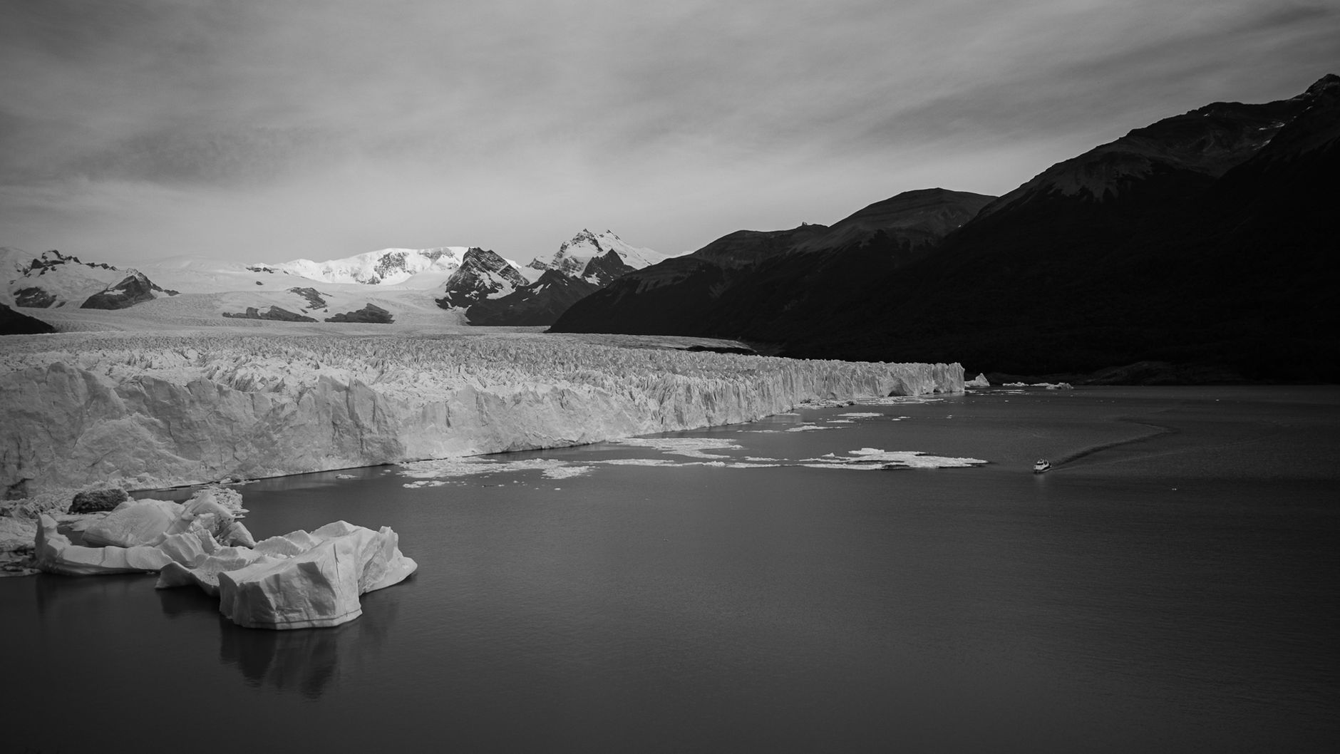 Dramatic granite spires and glacial water in Patagonia Chile
